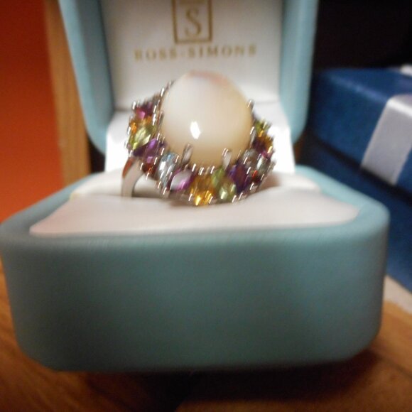 Ladies Large size Rhinestone Ring sz 10 I can't read the markings ... - Picture 2 of 7